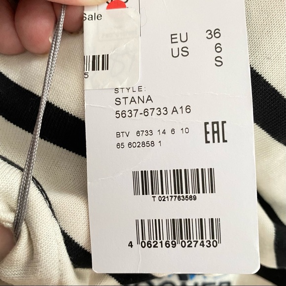 NWT: BOGNER | Stana 3/4-Arm Black and White 100% Cotton Shirt - Picture 8 of 10